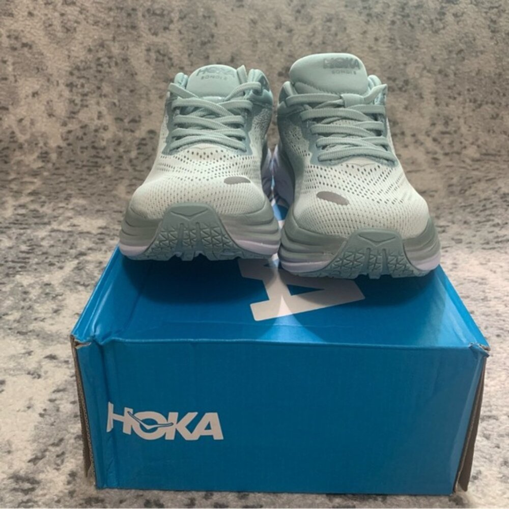 Hoka One One Bondi 8 Light Blue Women’s Running Shoe Sizes 5B, 6B, 6.5B, 7.5B - Picture 2 of 6